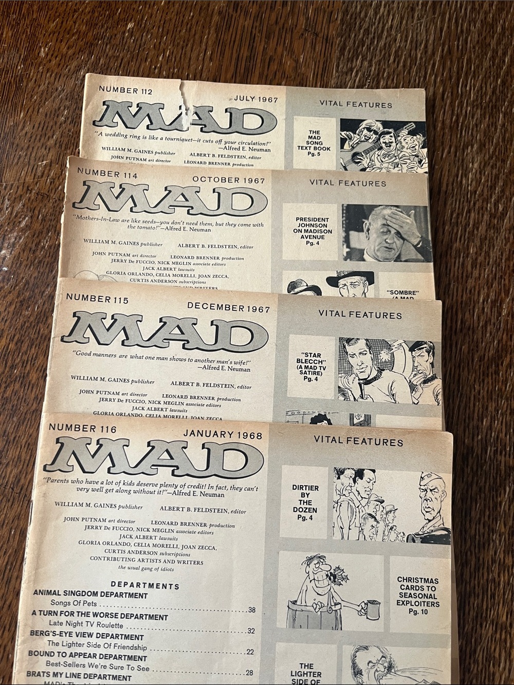 4  MAD Magazines Vintage Collection. No cover.